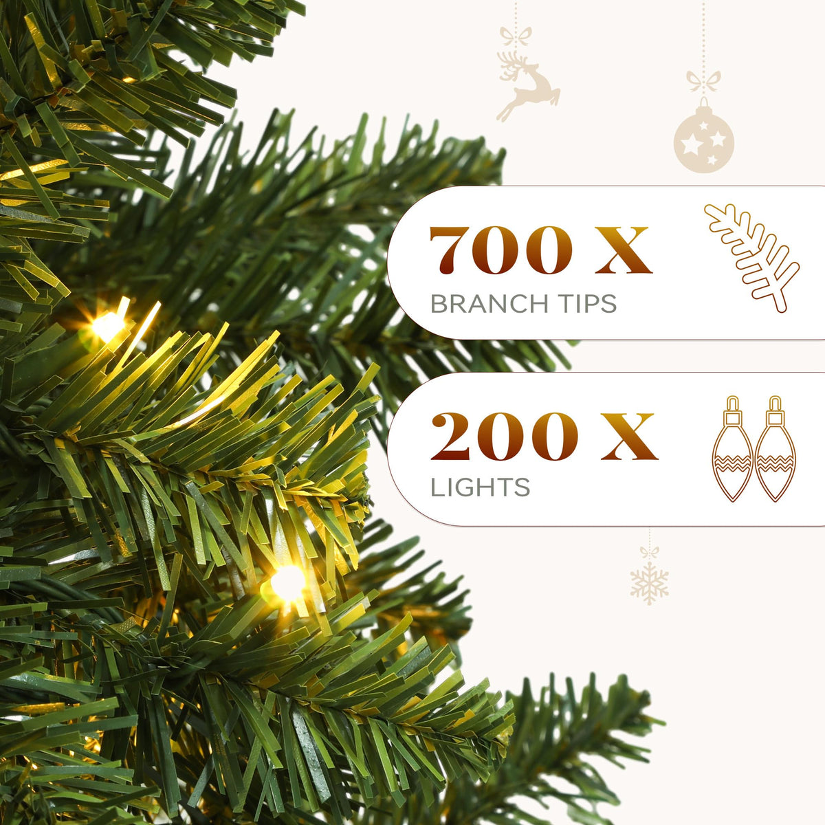YITAHOME 6FT Prelit Green Fraser Fir Pencil Christmas Tree with Remote