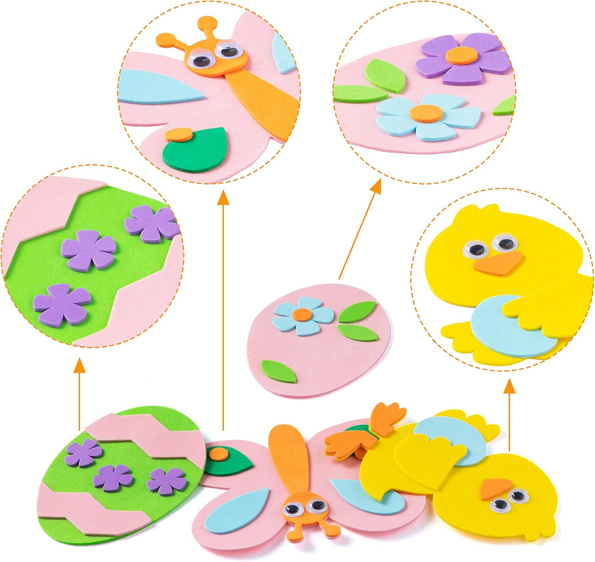 JOYIN Easter Egg Magnet Craft Set 24 Pack
