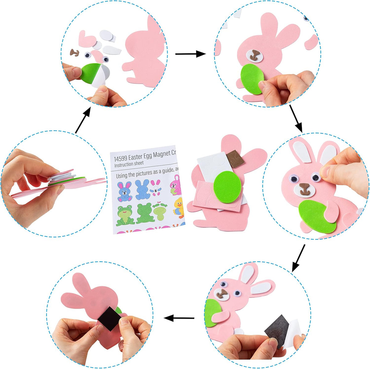 JOYIN Easter Egg Magnet Craft Set 24 Pack