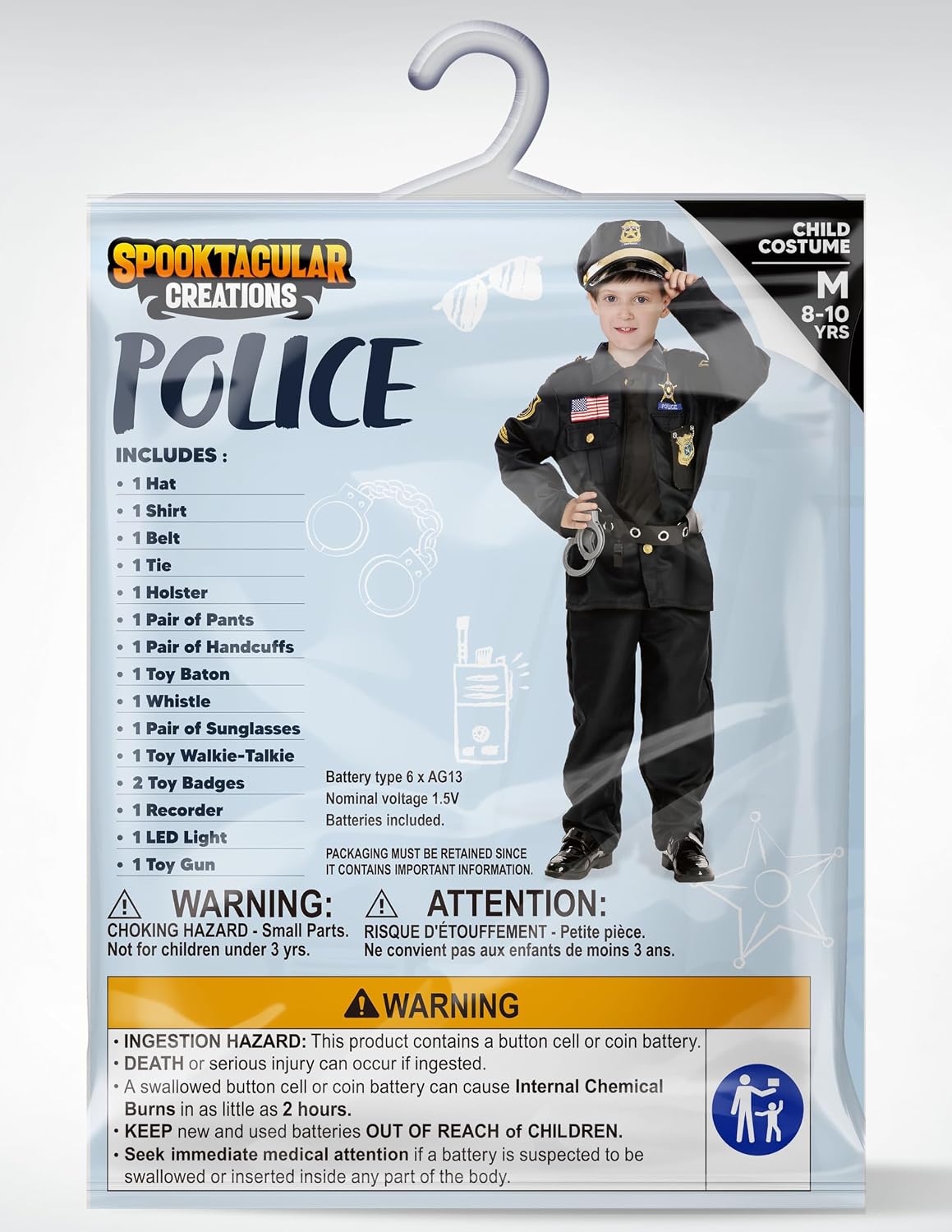 JOYIN 14-Piece Halloween Police Officer Role-Play Set for Kids