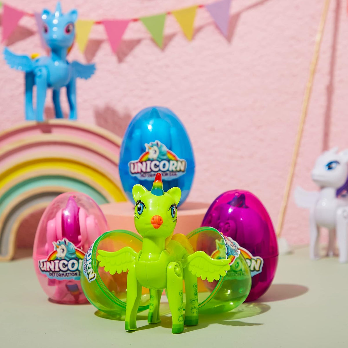 8 Pcs Unicorn Deformation Toy Easter Eggs for Kids Party & Hunt