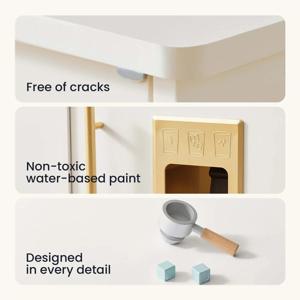 Tiny Land® Iconic Water Play Kitchen & Premium Wooden Refrigerator