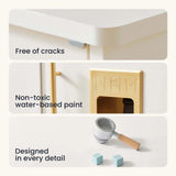Tiny Land® Iconic Water Play Kitchen & Premium Wooden Refrigerator