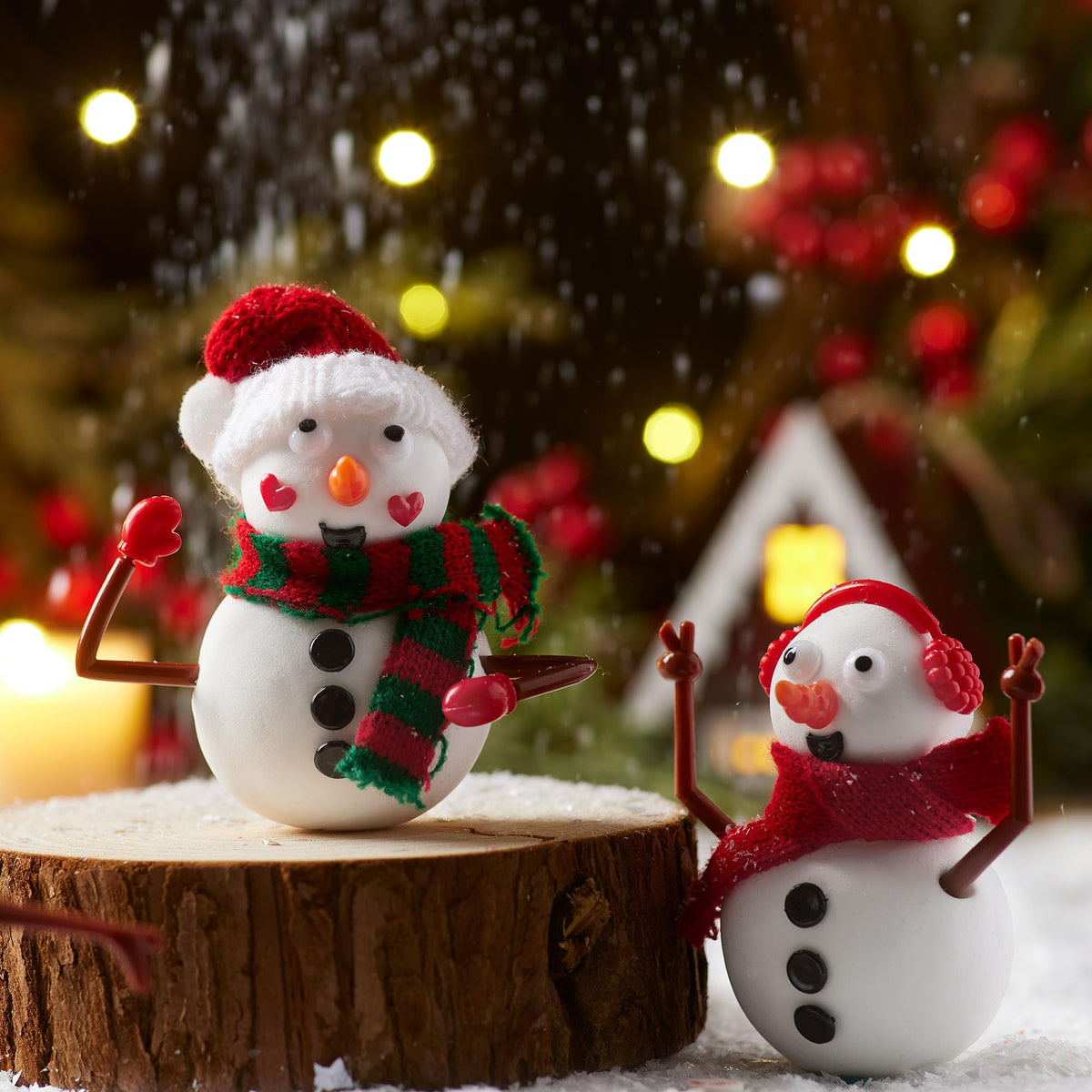 Christmas Build Your Snowman Craft Kit, 24 Pack DIY Snowman Craft Kit