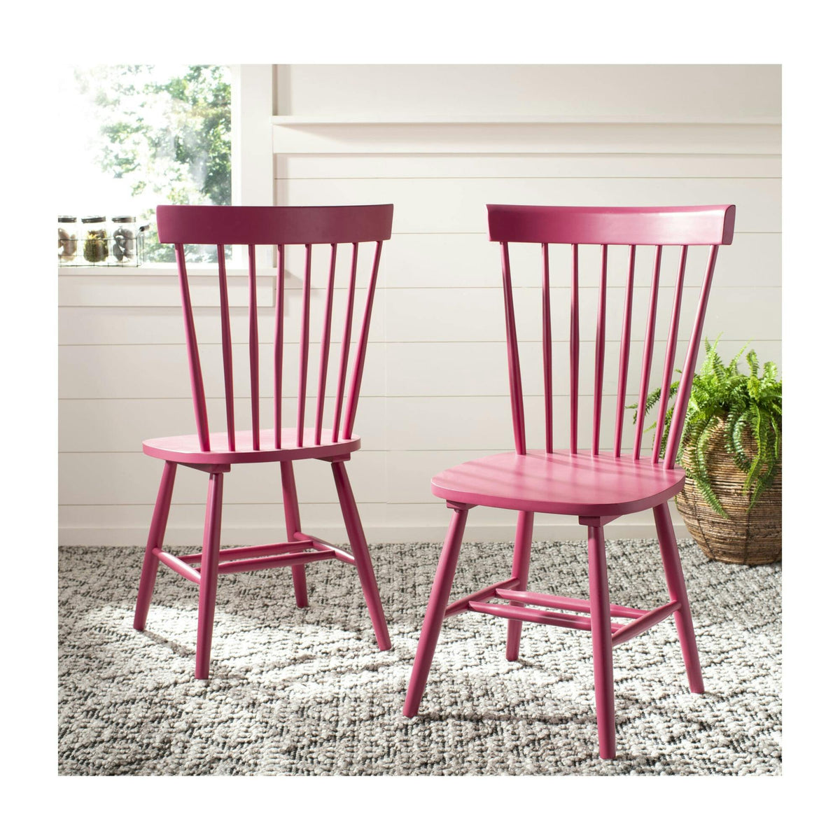 Set of 2 Parker Spindle Accent Chairs