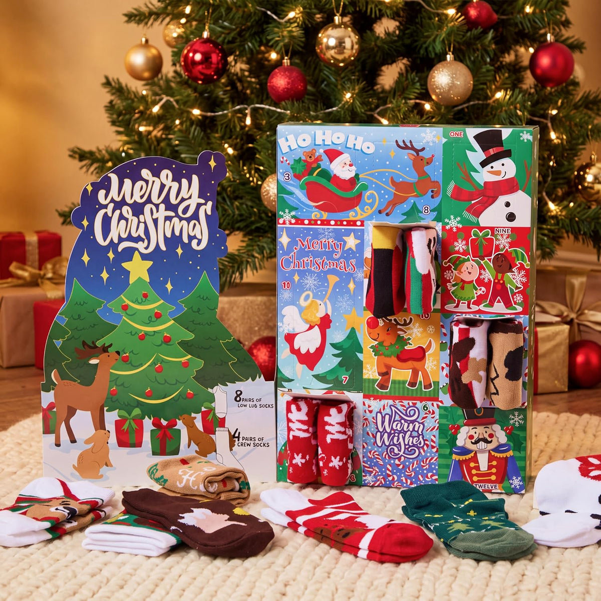 JOYIN 12 Days Christmas Socks - A Cozy Surprise Every Day