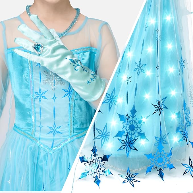 JOYIN Girls Ice Princess Dress - Light-Up Halloween Costume