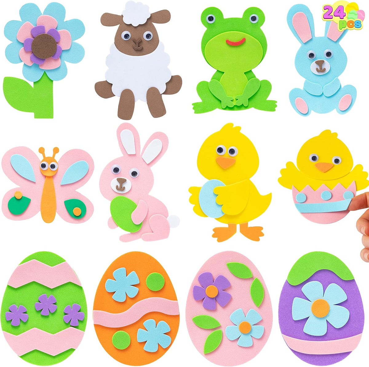 JOYIN Easter Egg Magnet Craft Set 24 Pack