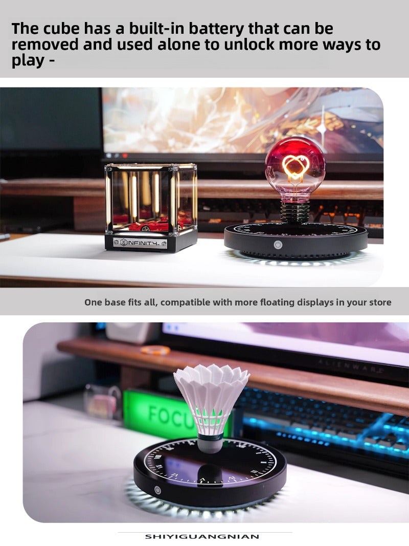 Magnetic Levitation Hypercube | Floating Desktop Art