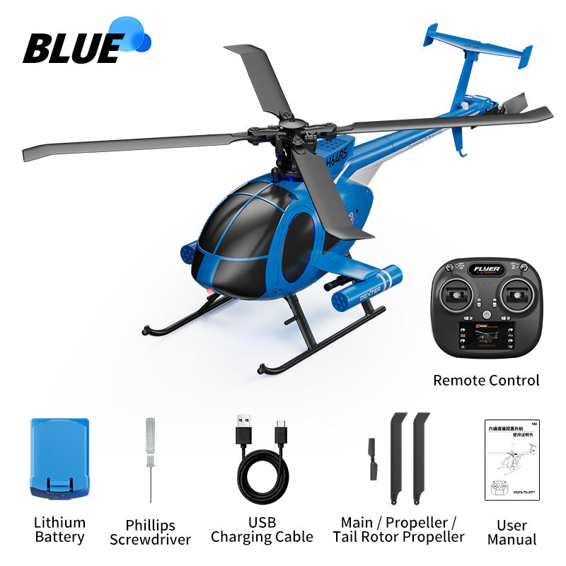 6-Channel RC Helicopter/Drone with One-Key Inverted Flight and Barometric Altitude Hold--AJ01
