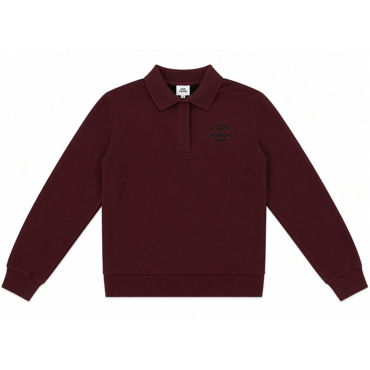 French Fleece Spandex Polo Sweatshirt
