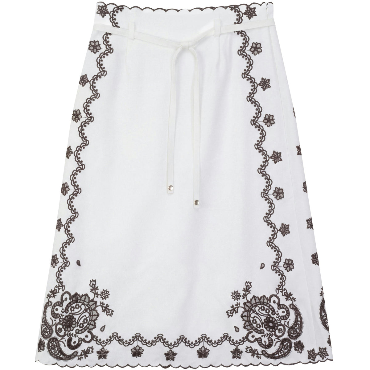 A line Embroidered Skirt