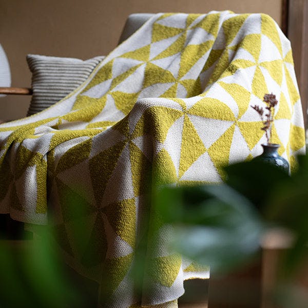 Trikona Organic Cotton Knit Throw Blanket