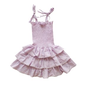 Lavender Girls Smocked Dress