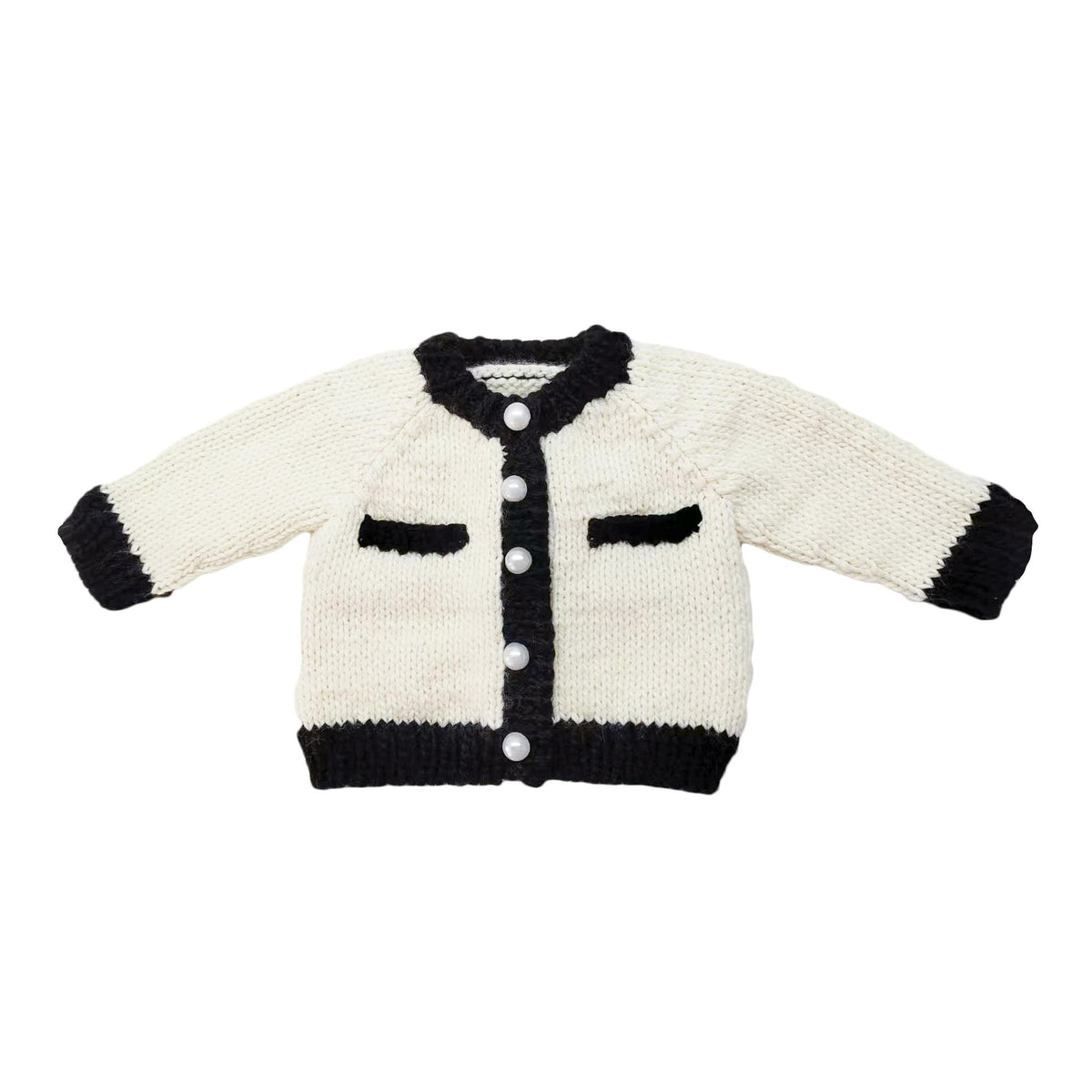 Coco Cardigan - Cream and Black