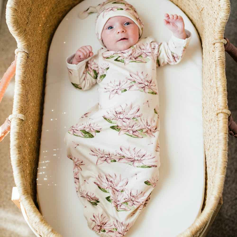 Bumblebee Bamboo Newborn Gown & Hat Set