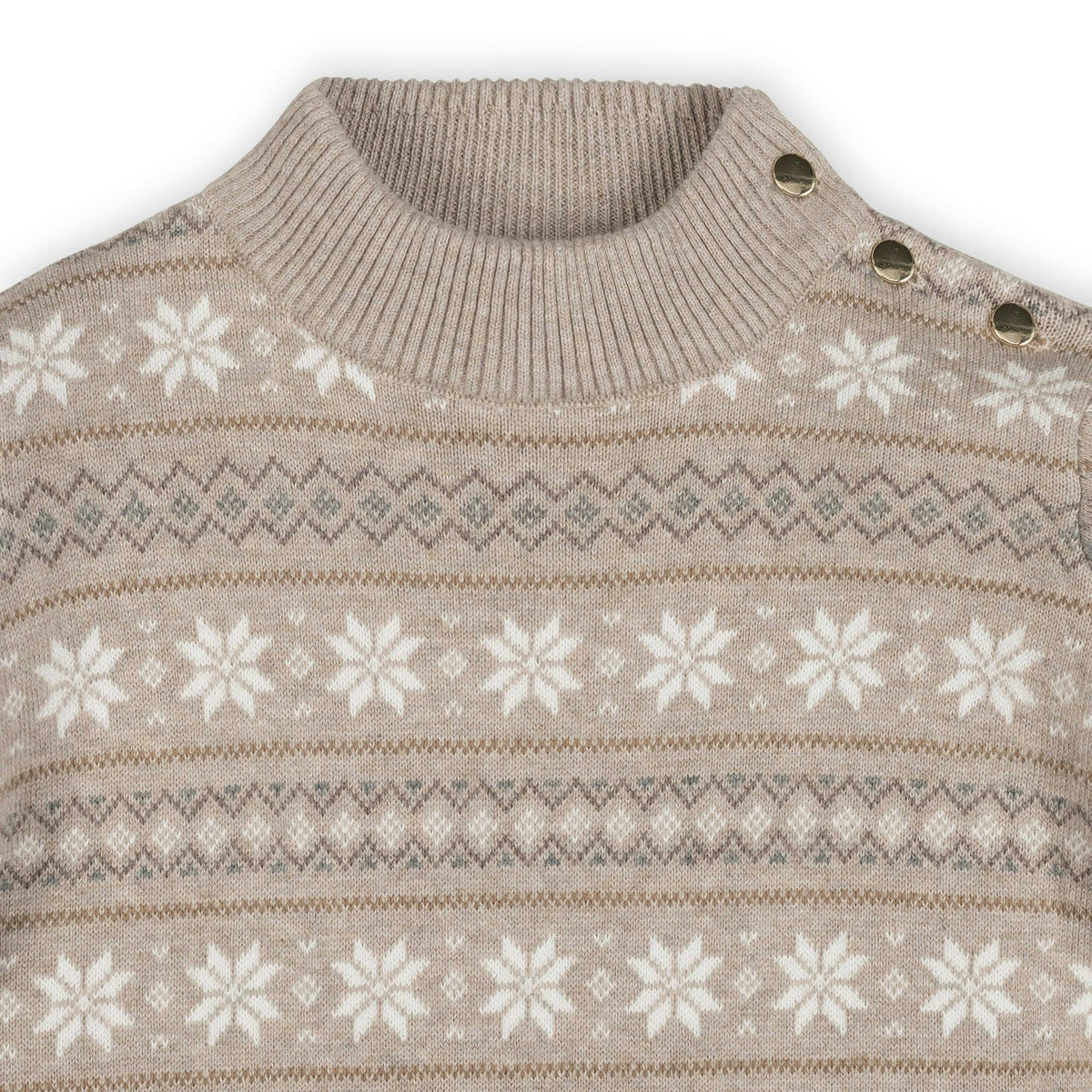 Organic Mock Neck Flounce Sweater Dress