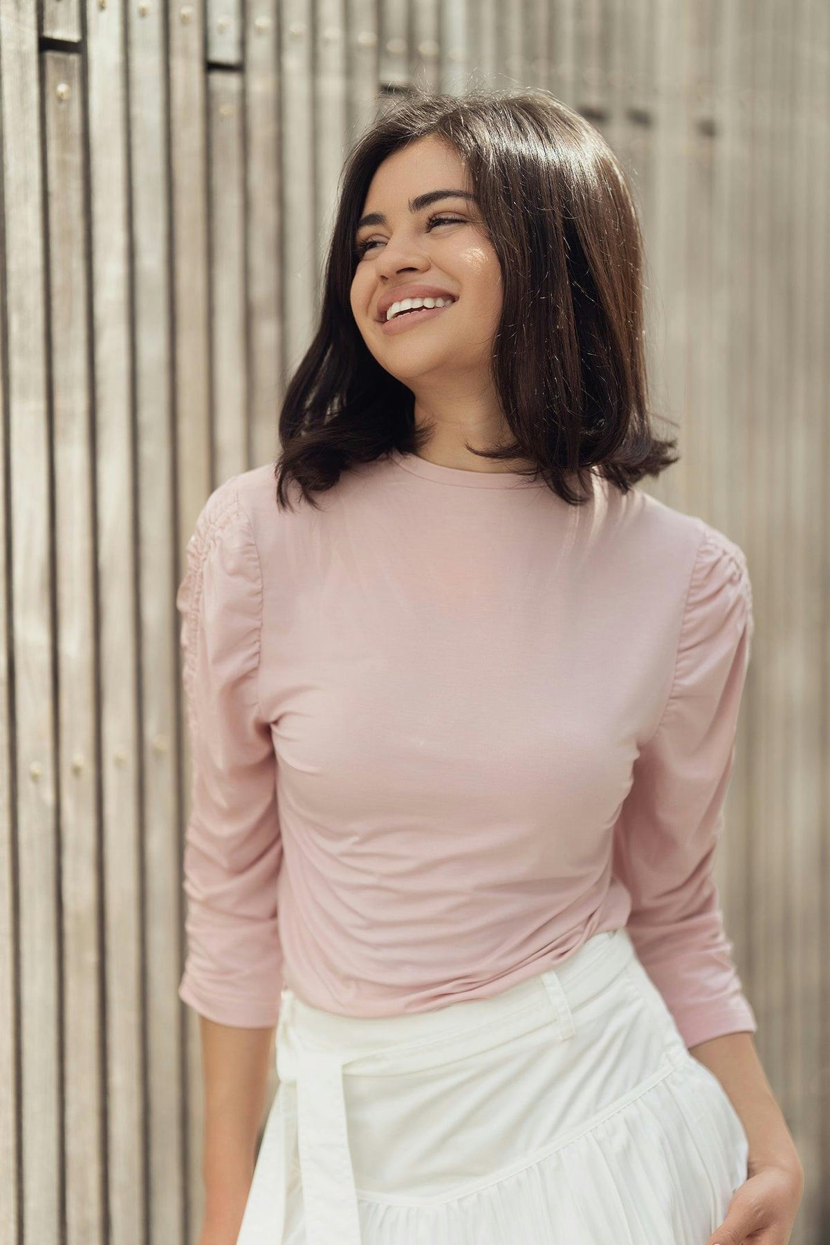 MODAL RUCHED T SHIRT