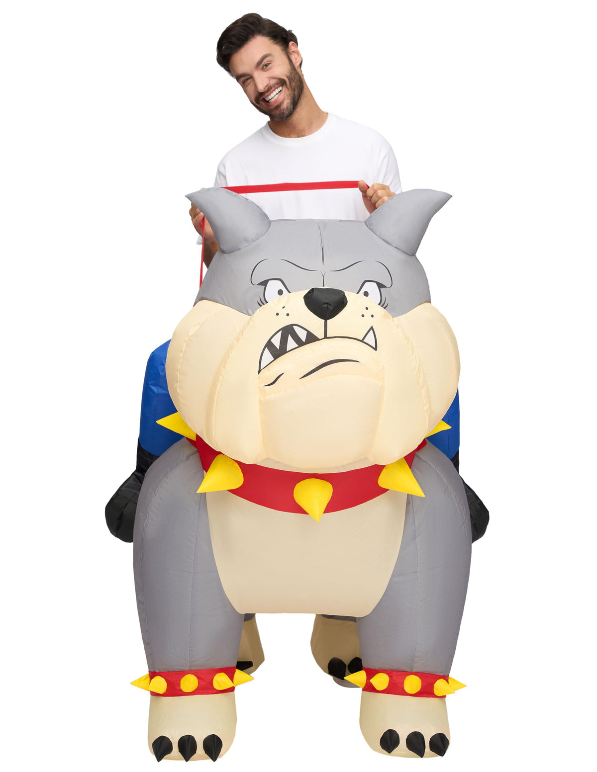 Adult Inflatable Bulldog Costume - Funny Halloween Ride-On