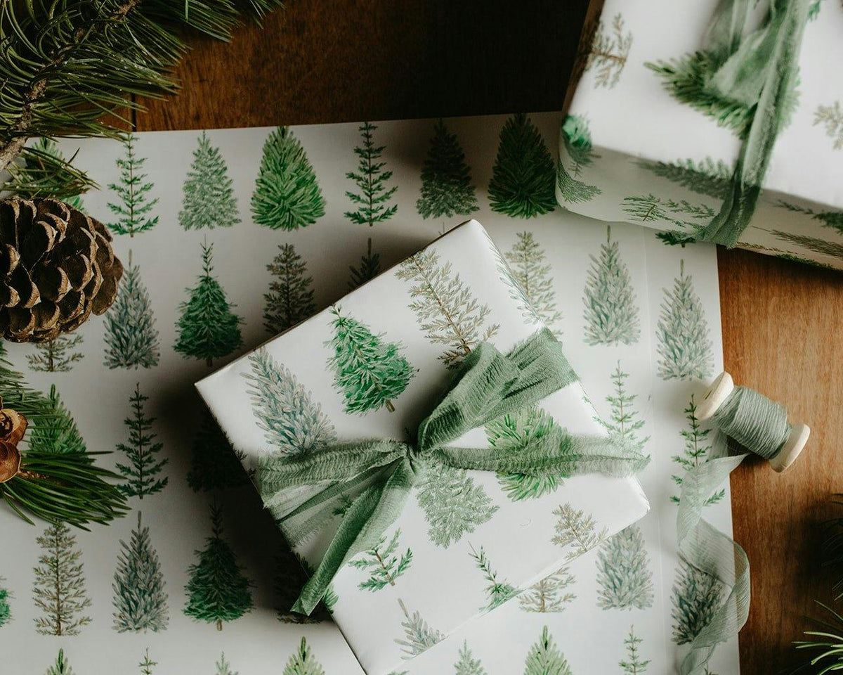 Evergreen Christmas Tree Gift Wrap