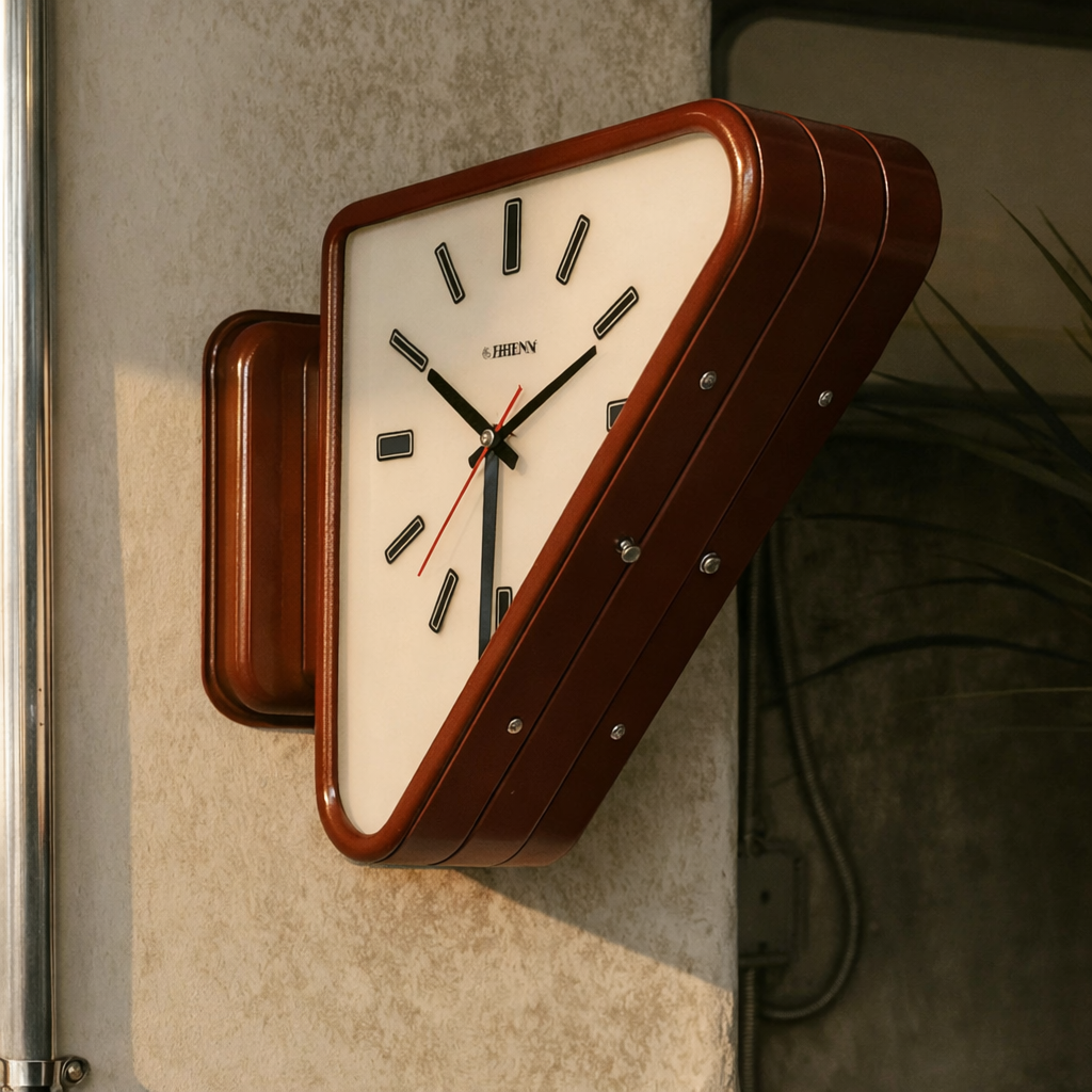 GEOTEMPO – Dual-Sided Wall Clock for Modern Geometric Decor