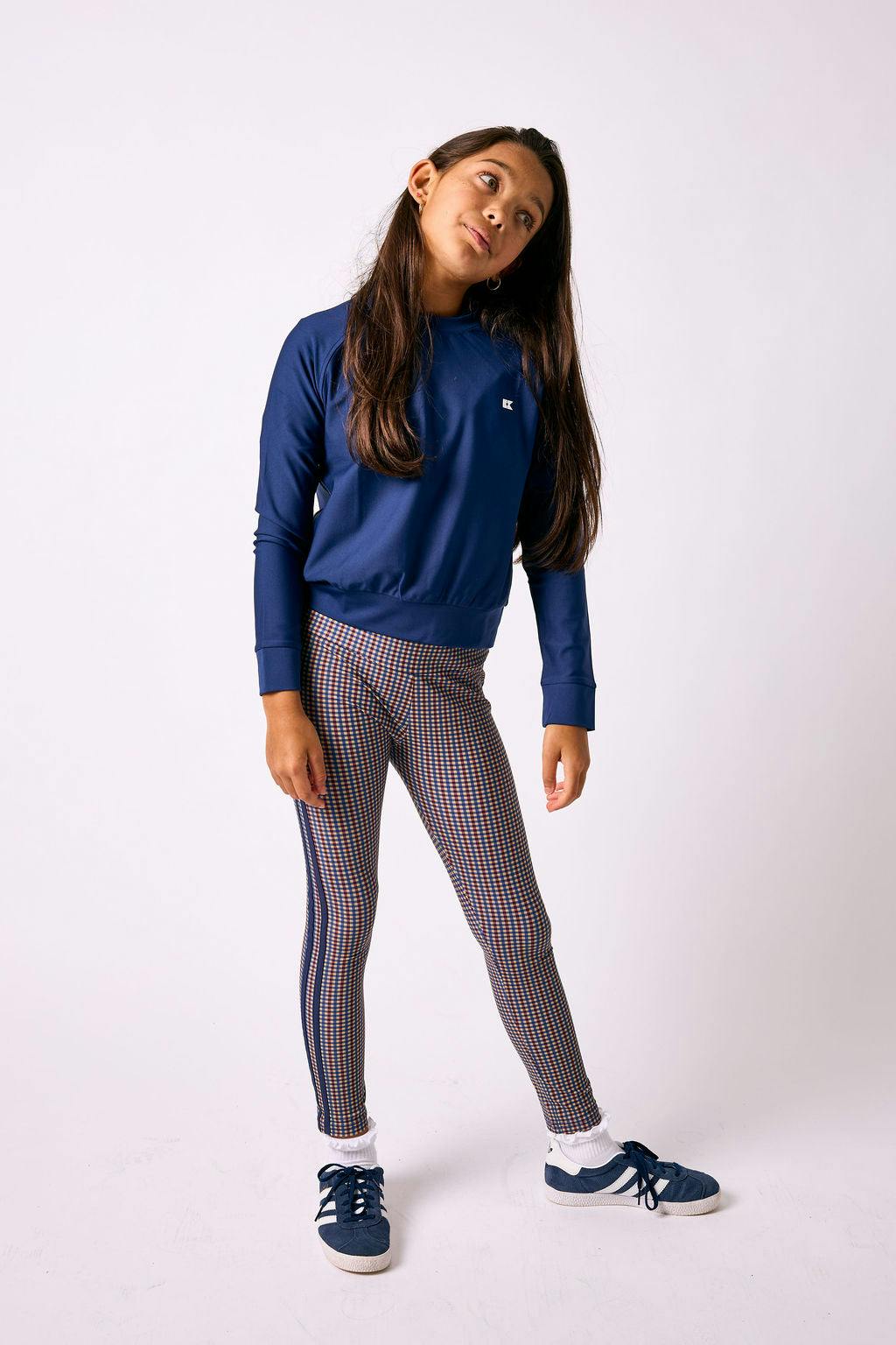 girls navy crewneck