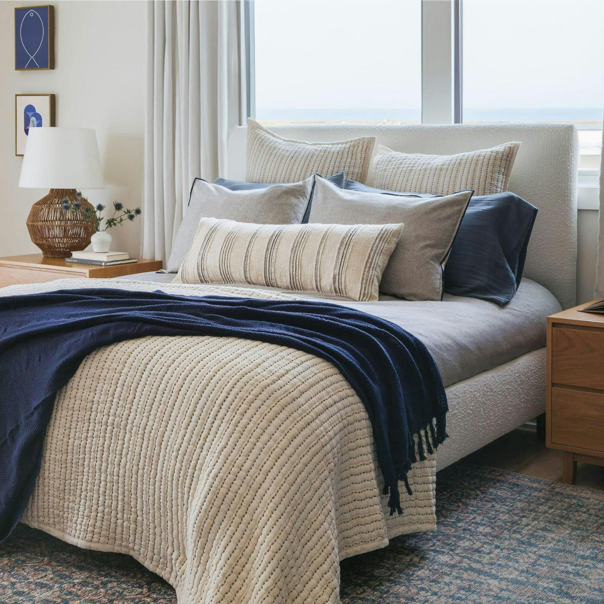 Deep Current Knit Throw