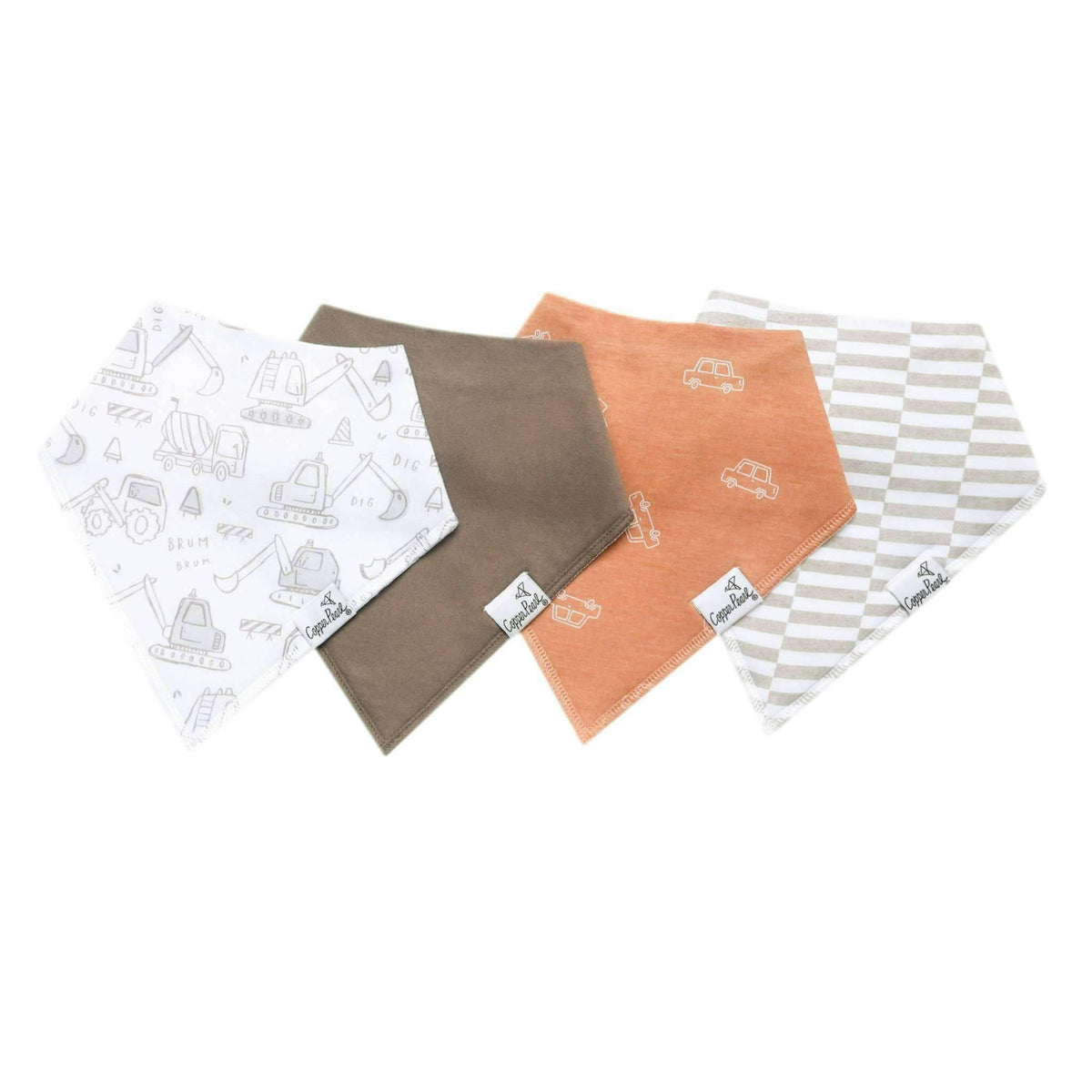 4 Pack Baby Bandana Bibs - Gage