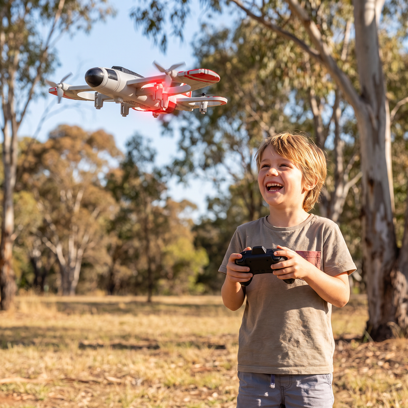 2-in-1 Remote Control Fighter Jet & Drone Toy