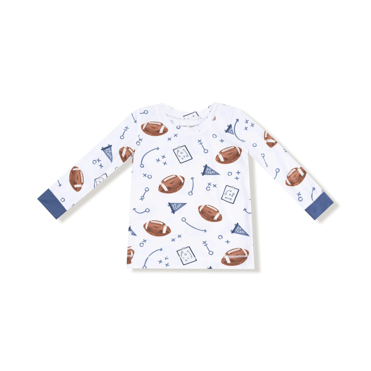 Touchdown Time - Navy - Long Sleeve Loungewear Set