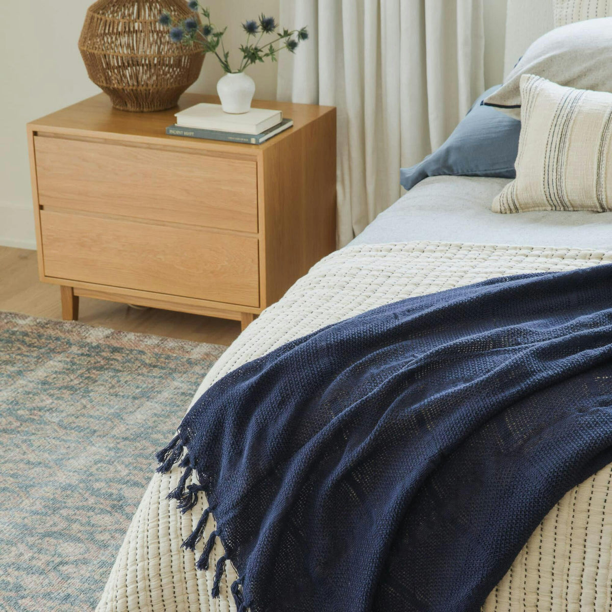 Deep Current Knit Throw