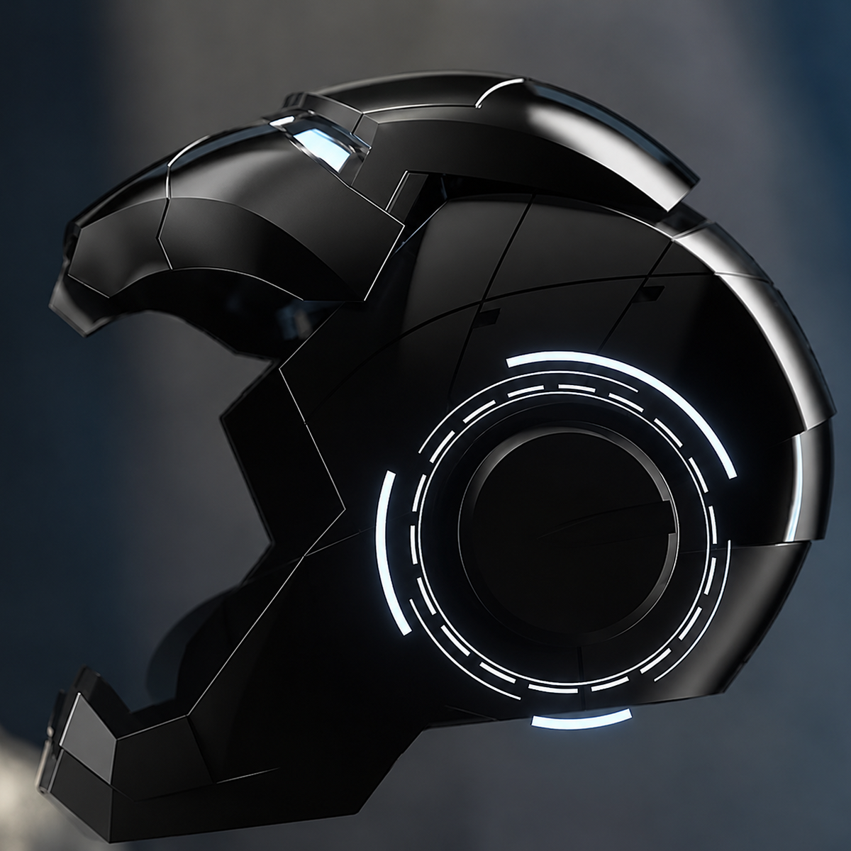 Matte Black Iron Man MK5 Helmet (With Jarvis - Voice, Remote, and Touch Control)
