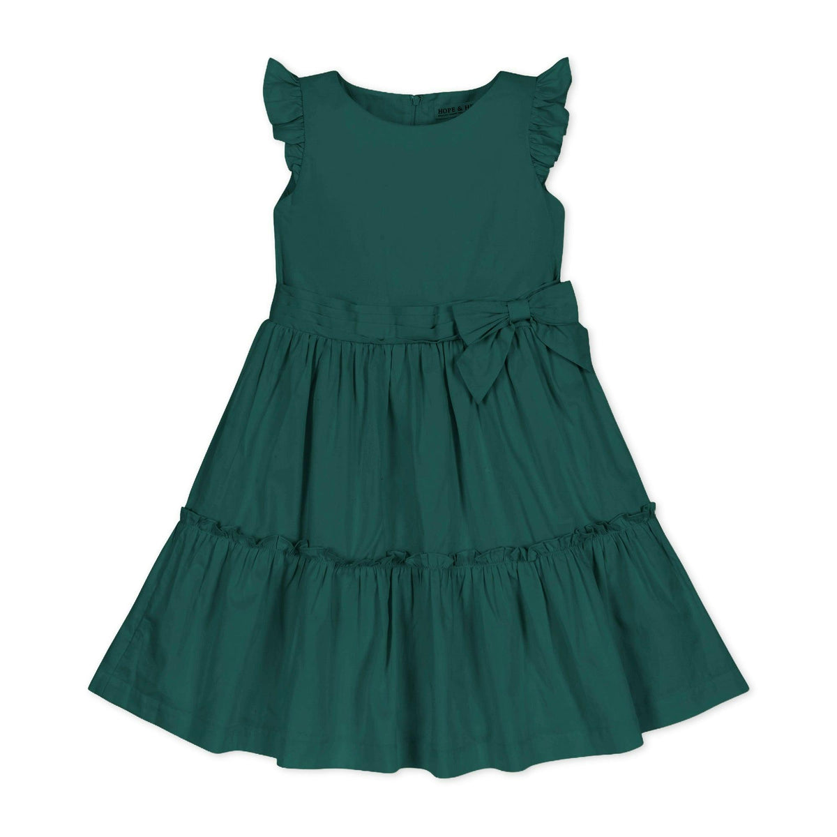 Organic Tiered Sateen Party Dress