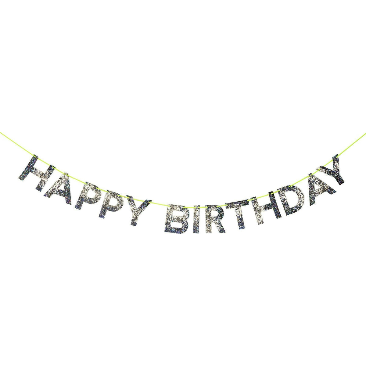 Silver Happy Birthday Garland