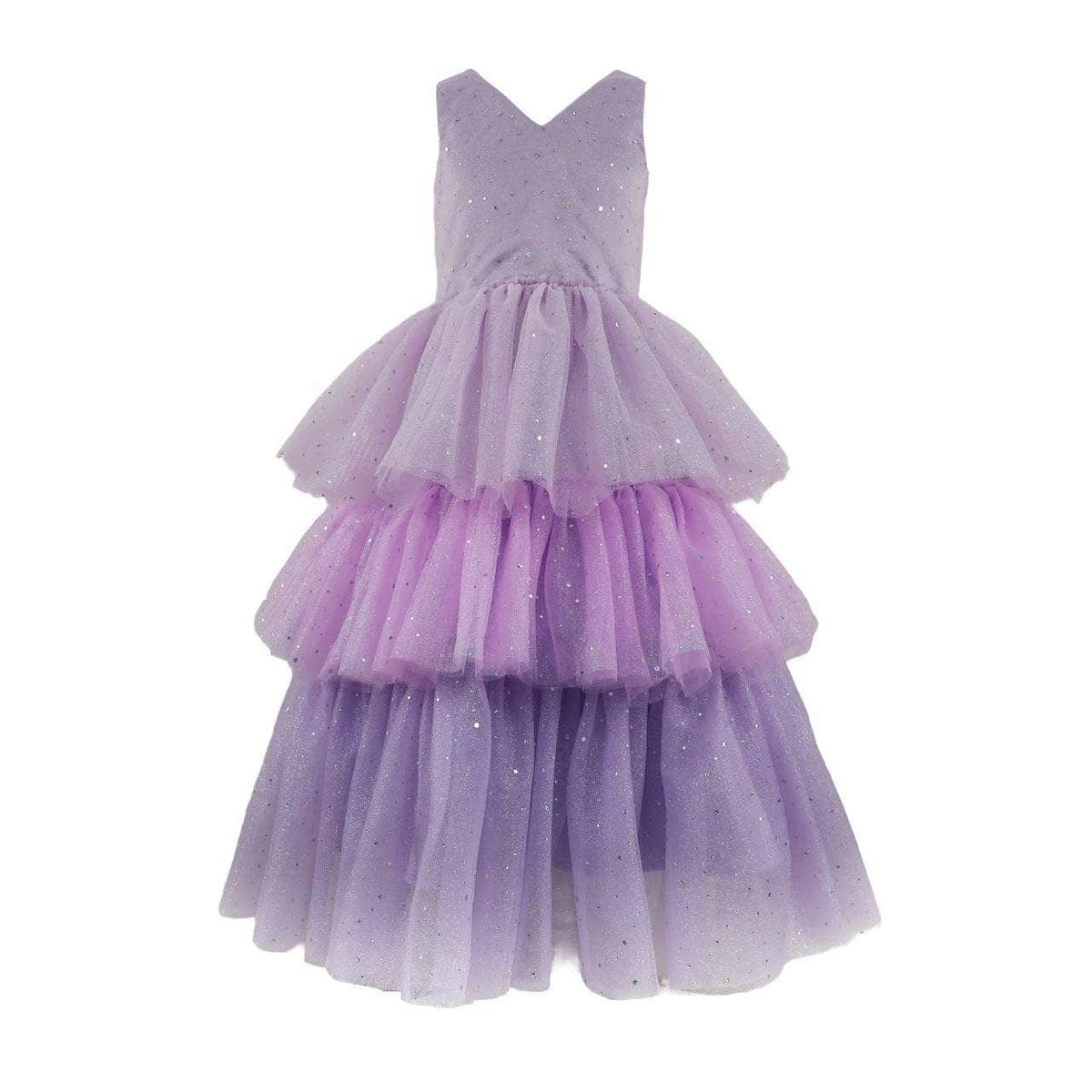Lavender Shimmer Tulle Party Dress