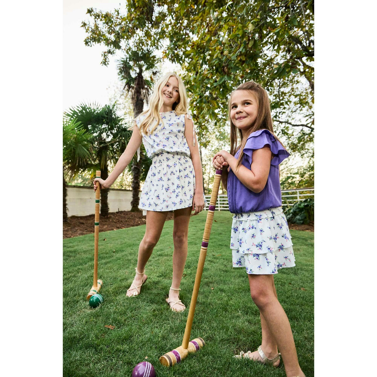 Scottie Skirt Violet Roses