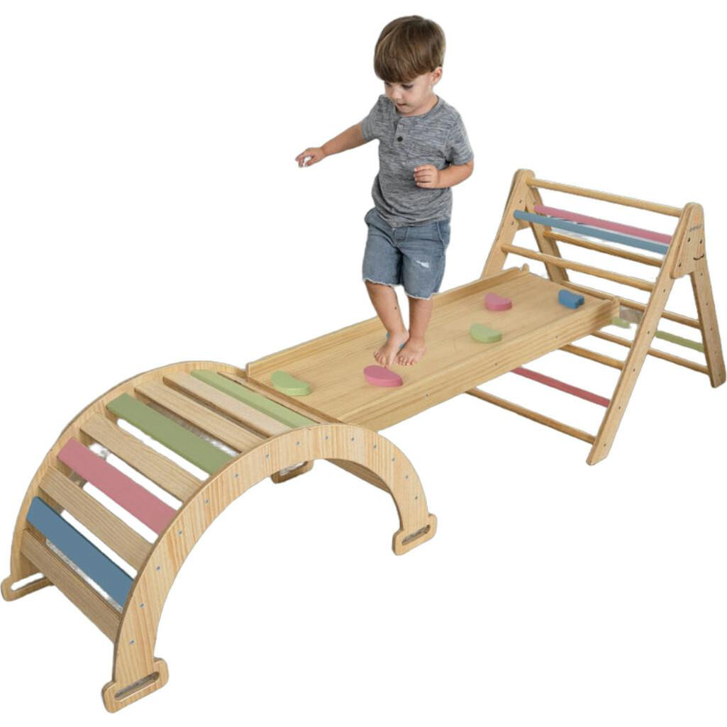 Hazel | Foldable Pikler Triangle Set with Slide, Ramp and Rocker