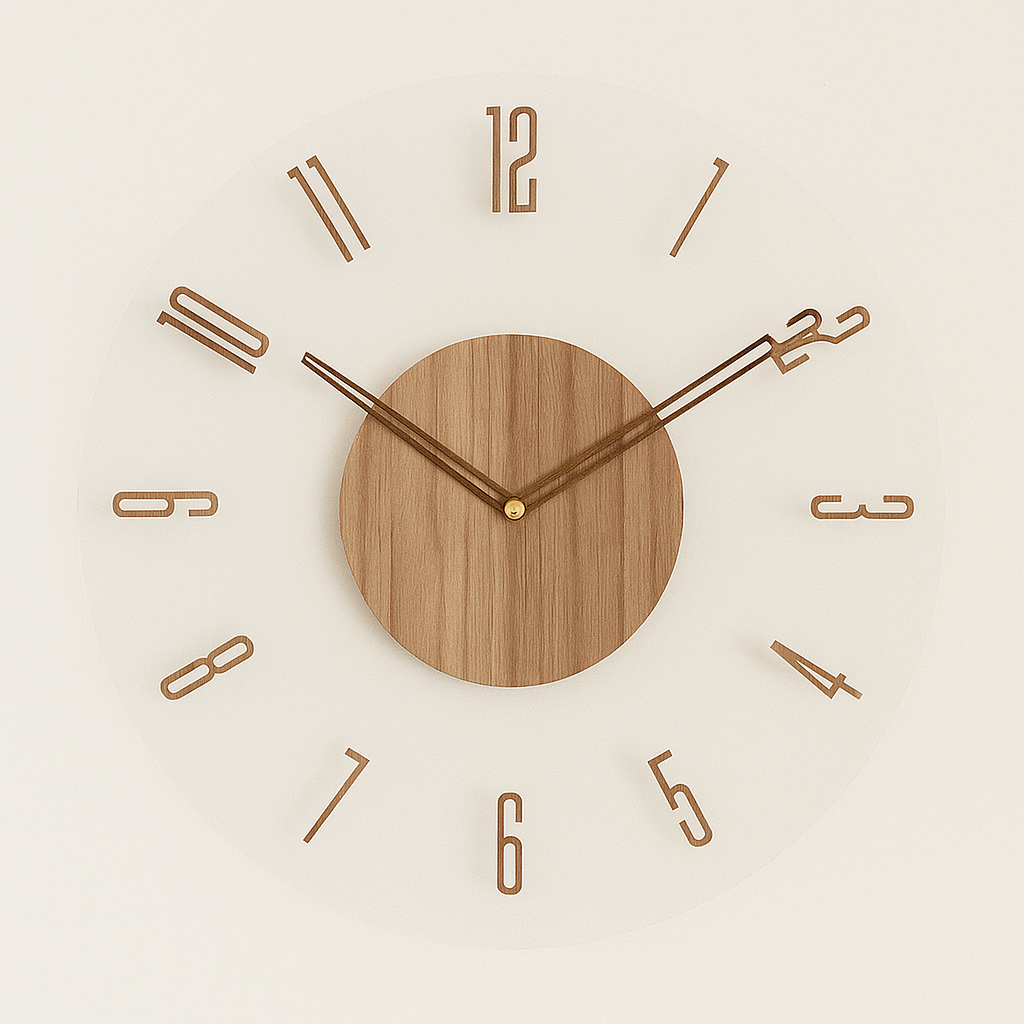 Modern Minimalist Wall Clock Silent Nordic Round Design