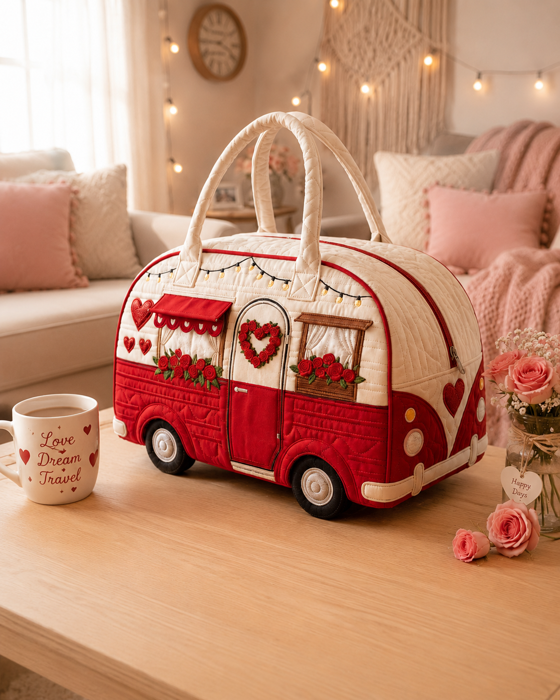 Hippie Van Quilted Duffle Bag