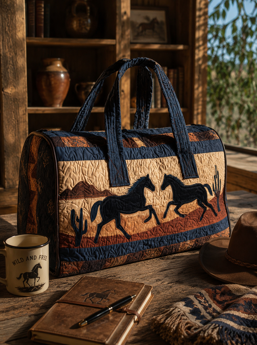 Hippie Van Quilted Duffle Bag