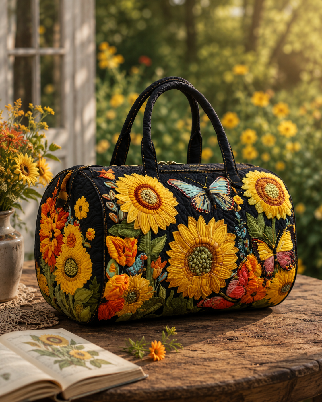 Hippie Van Quilted Duffle Bag