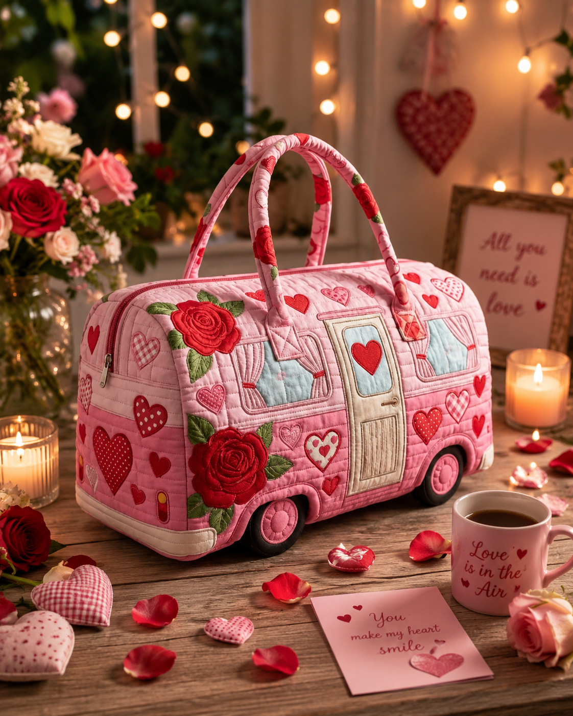 Hippie Van Quilted Duffle Bag