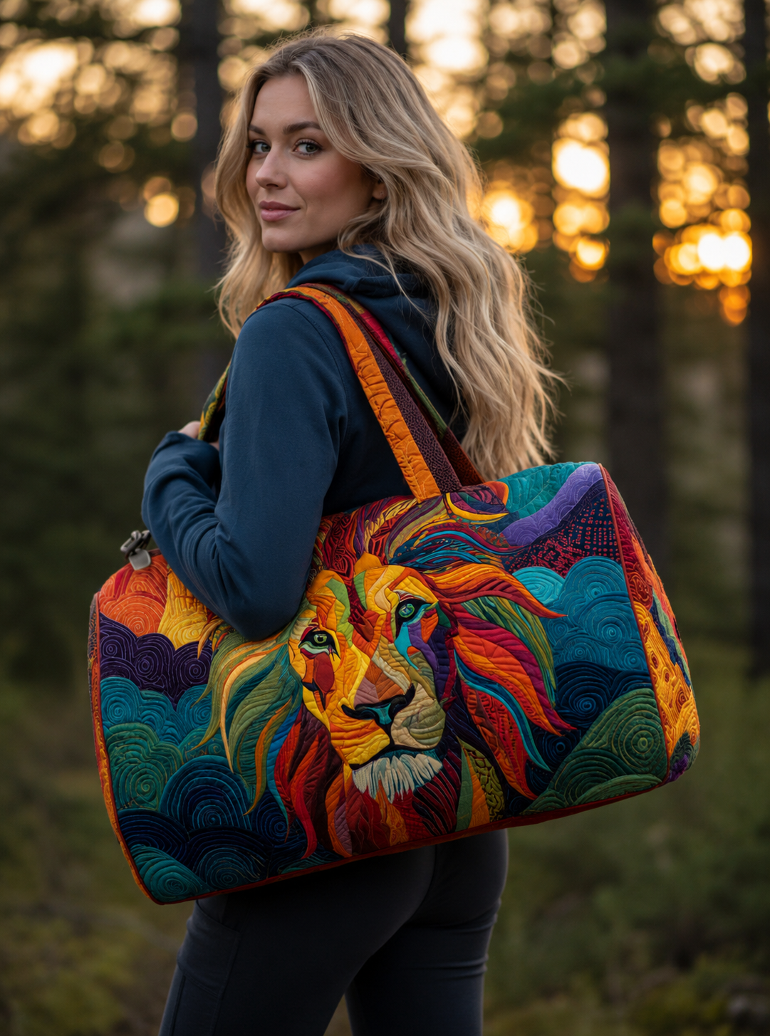 Hippie Van Quilted Duffle Bag