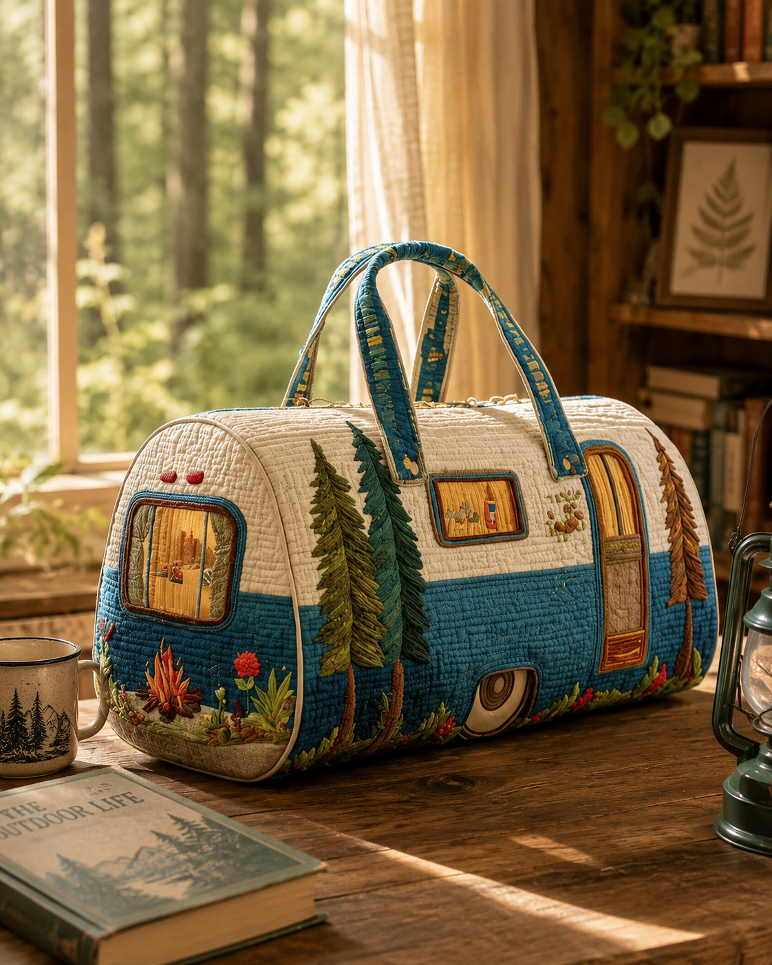 Hippie Van Quilted Duffle Bag