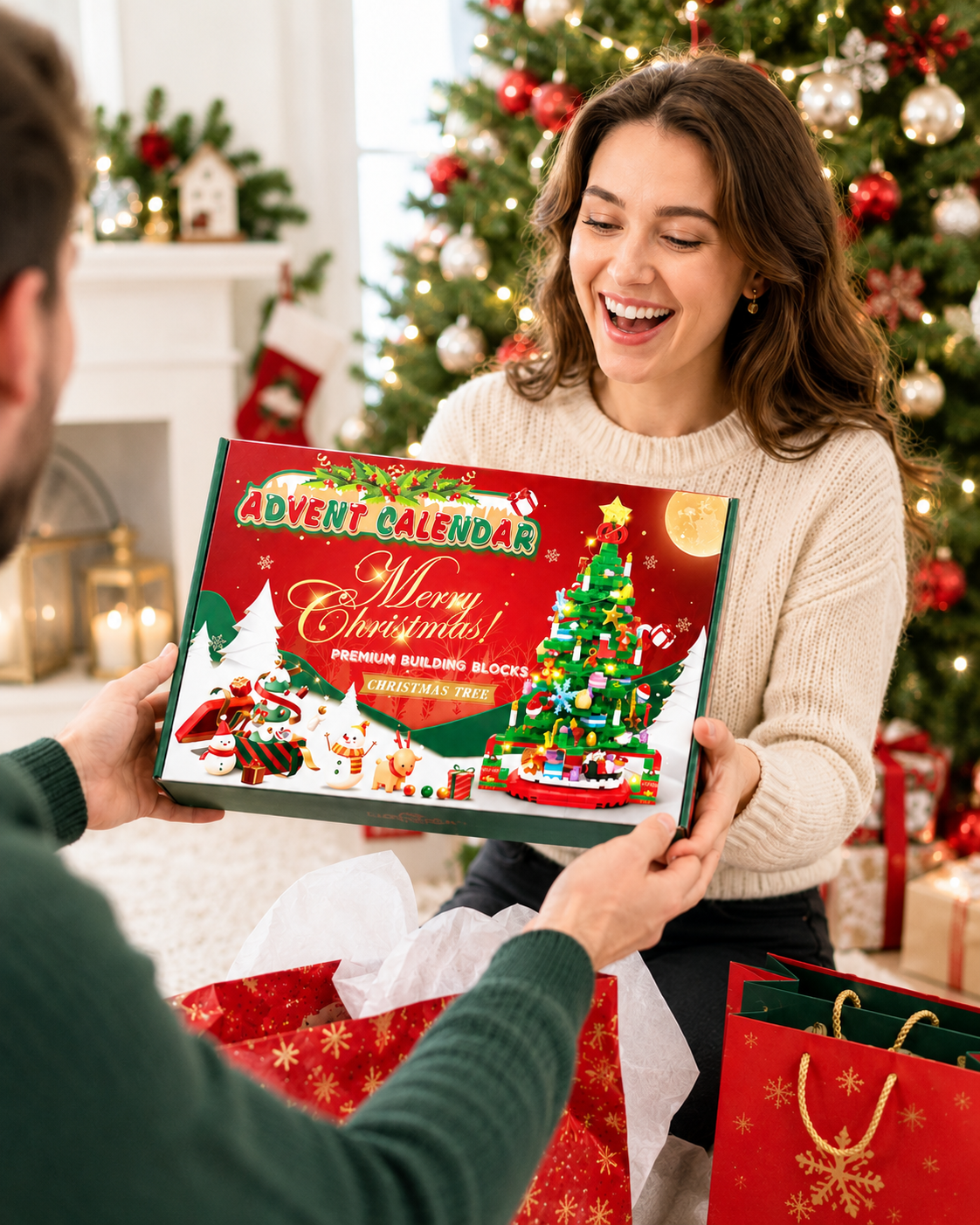 Advent Calendar 2026-Christmas tree building set toy