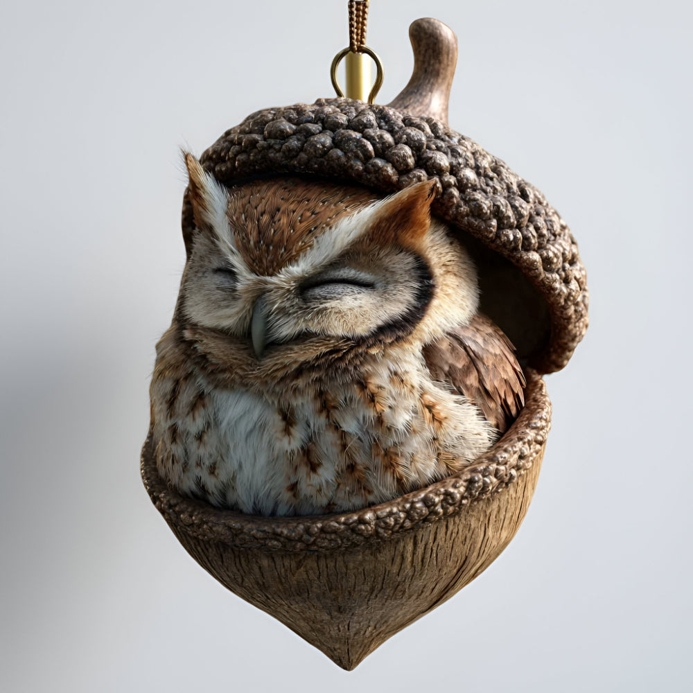 Christmas Ornaments Woodland Animal Acorn Tree Decor