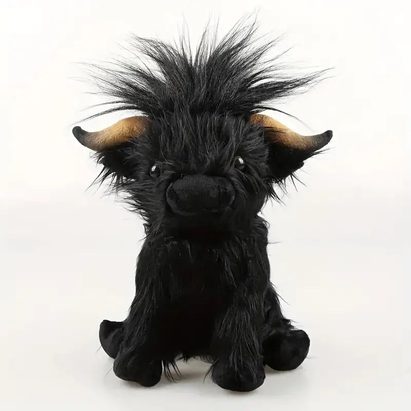 Highland Cow Stuffed Animal, Highland Cow Plush Toy for Kids and Adults, Soft Cow Plushies for Sleep and Comfort