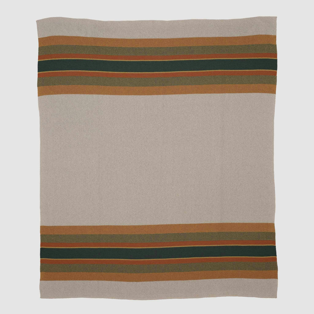 Cotton Sustainable Knit Throw Blanket | Lodge Stripe
