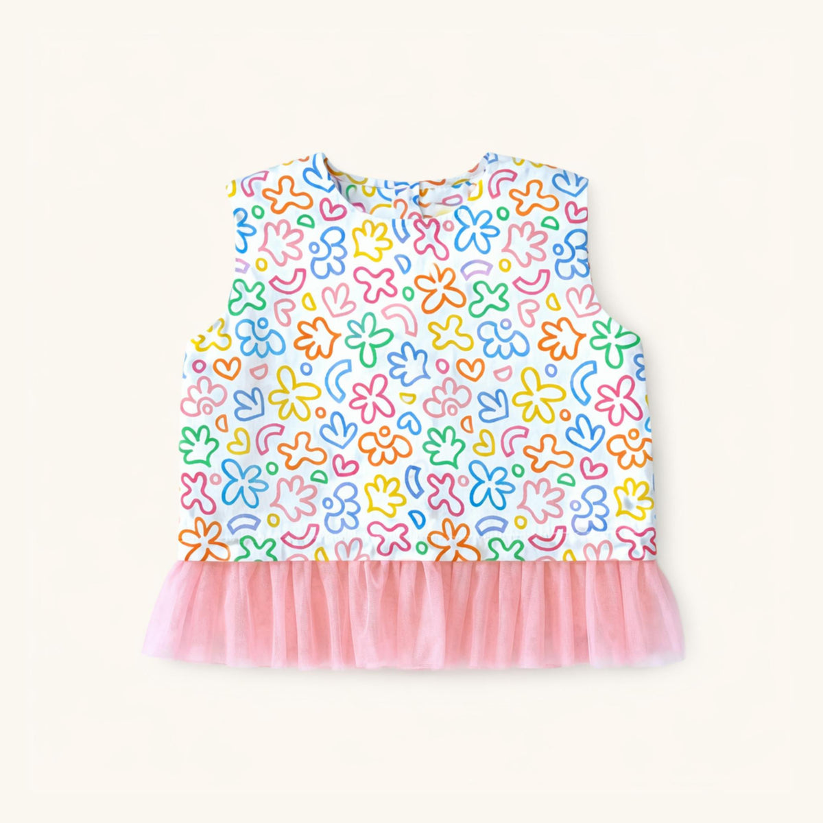 The Convertible Top in Rainbow Doodle