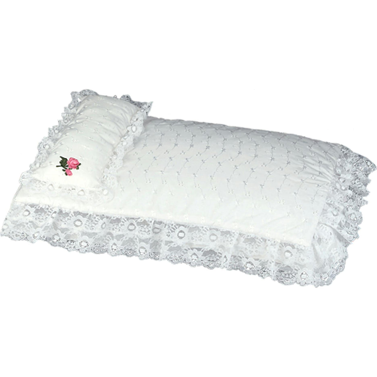 Sophia's 3-Piece Eyelet Bedding Set for 18" Dolls, White
